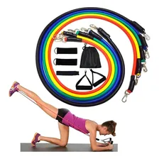 Kit Elástico 11 Peças Tubing Treino ExercĂcio Extensor Foto mini 2