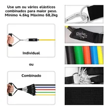 Kit Elásticos Extensores Com Acessórios Foto mini  3