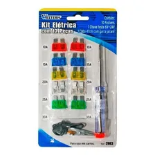 Kit Elétrica Com 12 Peças Fusíveis E Chave Teste Western Foto mini 2