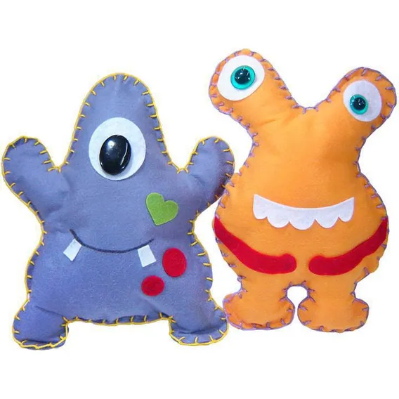 Kit Em Feltro Monstrinhos - Bolota E Zarolho-kits For Kids Foto 1