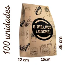 Kit Embalagem Saco Papel Kraft G Delivery Hamburguer Ifood Foto mini 3
