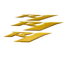 Kit Emblemas Adesivos Resinado Yamaha R1 Dourado Foto mini 2