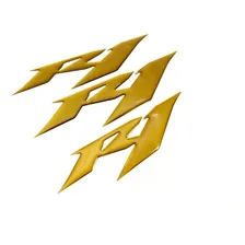 Kit Emblemas Adesivos Resinado Yamaha R1 Dourado Foto mini 4