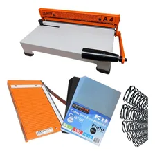 Kit Encadernadora Espiral A4-x, Capas, Espirais E Guilhotina Foto mini 1