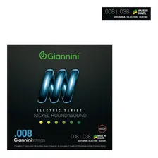 Kit Encordoamento Giannini Guitarra Nickel 008 Foto mini  2