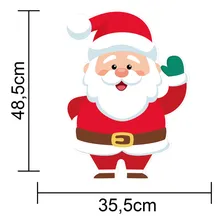 Kit Enfeite Painel Feliz Natal Papai Noel Meia - 25 Unid Foto mini 4