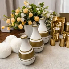 Kit Enfeite Trio De Vasos Decorativos Vasos Para Decoração de Sala Mesa Cores Foto mini  2