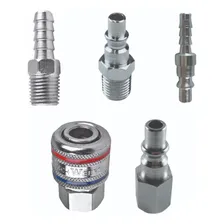 Kit Engate Rápido 1/4'' + Pinos Engate Para Compressor Ar Foto mini 1