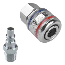 Kit Engate Rápido 1/4'' + Pinos Engate Para Compressor Ar Foto mini 2