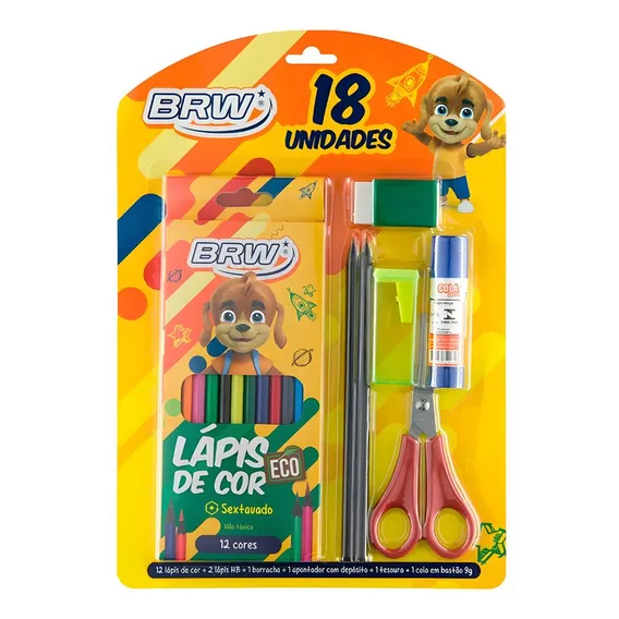 Kit Escolar Brw 18 Unidades Foto 1