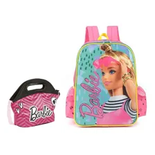 Kit Escolar Mochila De Costas + Lancheira Barbie Modelo Foto  mini 1