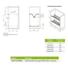 Kit Escorredor De Louças 900mm Tn Aço Inox Fgvtn Cor Cinza Foto mini 4