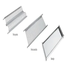 Kit Escorredor Louças Aço Inox Tn 600mm 20 Pratos Cor Cinza Foto mini 3