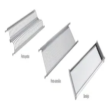 Kit Escorredor Louças Aço Inox Tn 900mm 36 Pratos Cor Cinza Foto mini 3