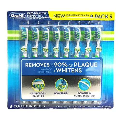 Kit Escova Dental Oral B Pro Health Criss Cross - 8 Unidades Foto 1