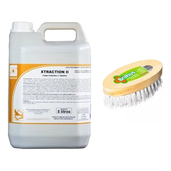 Kit Escova E Detergente Carpetes Estofados 5l Xtraction 2 Foto 1