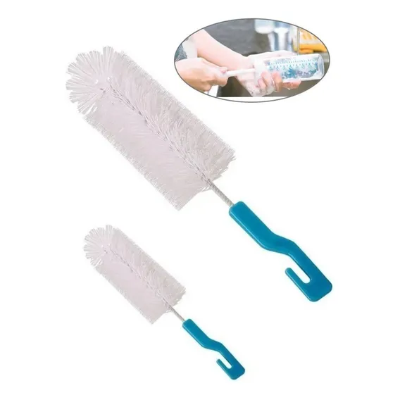 Kit Escova Mamadeira E Bico Higienização Menino Menina 2pcs Foto 1