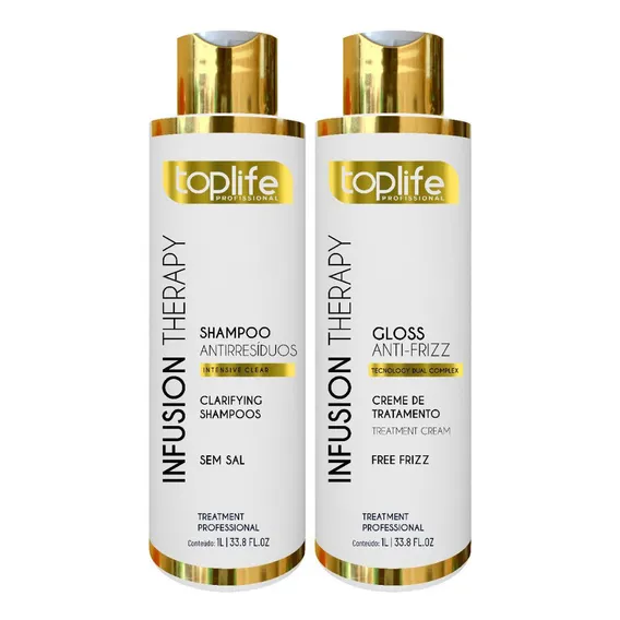 Kit Escova Progressiva 2x1 Litro Toplife Foto 1