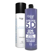 Kit Escova Progressiva Antifrizz 5d Matizadora Qatar Hair Foto  mini 1