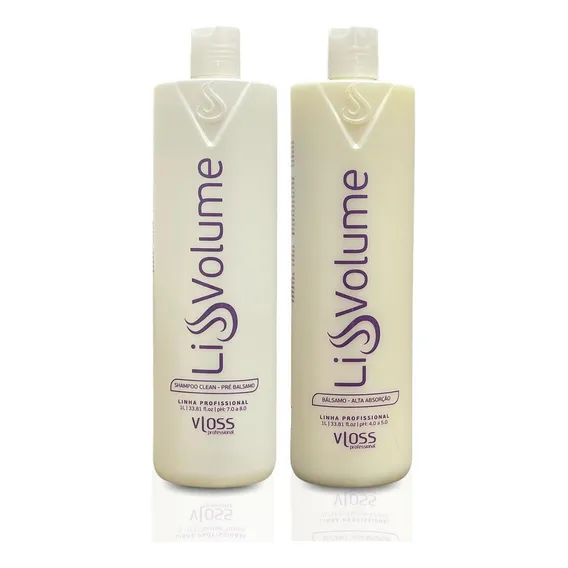 Kit Escova Progressiva Vloss Liss Volume Ativo + Shampoo 1l Foto 1