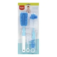 Kit Escovas Mamadeiras De Bico E Canudos Azul 7290 - Buba Foto mini 2