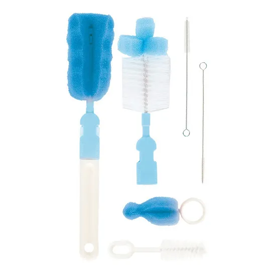 Kit Escovas Mamadeiras De Bico E Canudos Azul 7290 - Buba Foto 1