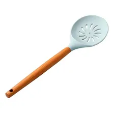 Kit Escumadeira E Espátula Pá, Bambu E Silicone Foto mini  2