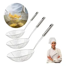 Kit Escumadeira Inox Utensílios De Cozinha 3 Peças Foto  mini 1