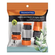 Kit Esguicho Regulável Com Adaptador Fêmea 2 Engates Rápidos Para Mangueira Foto mini 2