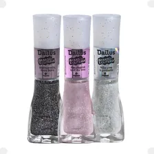 Kit Esmalte Dailus Babado E Gliteria Com 3 8ml Foto mini 1