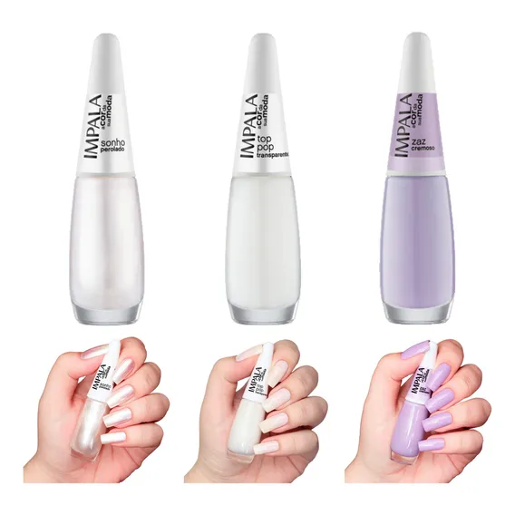 Kit Esmalte Impala Atacado 3 Cores Top Pop, Sonho, Zaz Foto 1