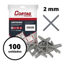Kit Espaçador Juntapiso 2mm Cortag Com 100 Peças Foto mini  3