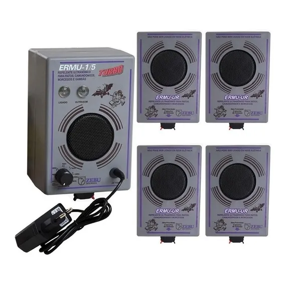 Kit Espanta Rato E Morcego Zebu 750m² Com 4 Emissores Extra Foto 1