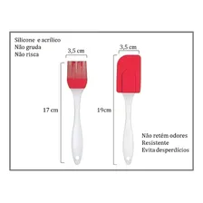 Kit Espatula E Pincel Multiuso De Silicone Com Cabo Acrilico Foto mini  3