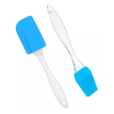 Kit Espatula E Pincel Silicone Culinário Cabo Acrílico Bolo Foto mini 2