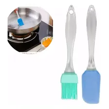 Kit Espatula E Pincel Silicone Culinário Cabo Acrílico Bolo Foto mini 3