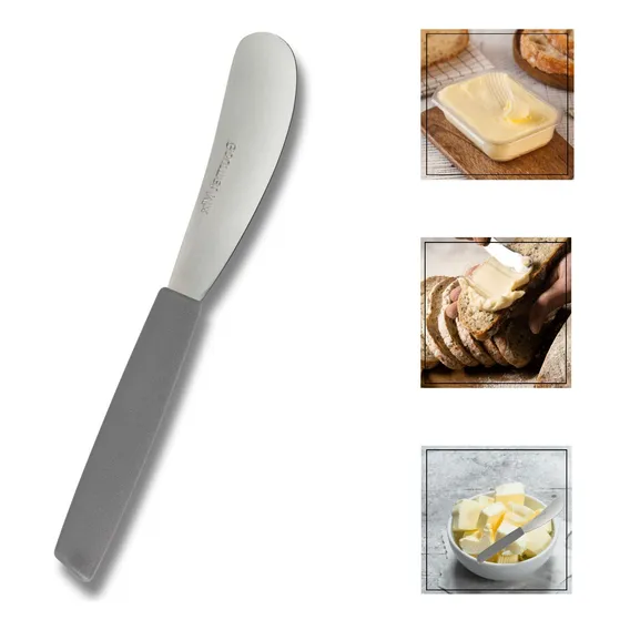 Kit Espatulas Para Manteiga 12 Peças Cabo Cinza Gourmet Mix Cor Cinza-escuro Foto 1