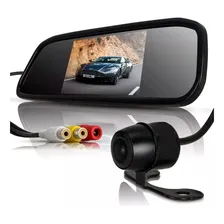 Kit Espelho Retrovisor Lcd + Câmera De Ré Visão Noturna Foto mini 1
