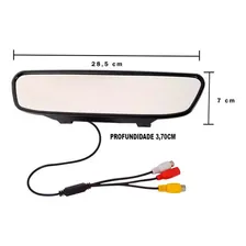 Kit Espelho Retrovisor Monitor Câmera De Ré Sensor Lcd Preto Foto mini 2