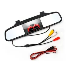 Kit Espelho Retrovisor Monitor Câmera De Ré Sensor Lcd Preto Foto mini 4