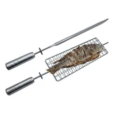 Kit Espetos 1 Grelha 1 Espada Para Grill Giratório A3 Foto  mini 1