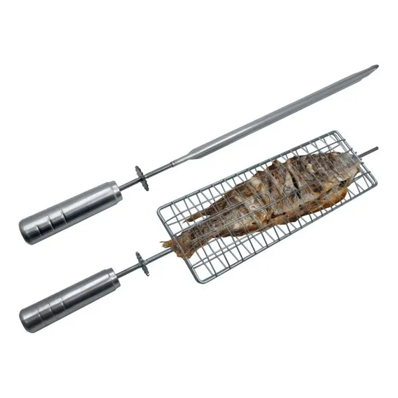 Kit Espetos 1 Grelha 1 Espada Para Grill Giratório A3 Foto 1