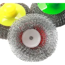 Kit Esponja Reutilizável Escova Limpeza Aço Inoxidável Foto mini 4