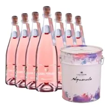 Kit Espumante Casa Perini Aquarela Rose 07 Garrafas + Balde Foto mini 2