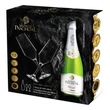 Kit Espumante Monte Paschoal Moscatel 750ml com 2 taças vidro Foto mini 4