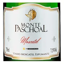 Kit Espumante Monte Paschoal Moscatel 750ml com 2 taças vidro Foto mini  2