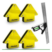 Kit Esquadro Magnético Até 12kg + Esquadro Combinado Foto  mini 1