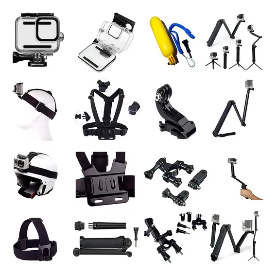 Kit Estanque Sup Guidao Peito P Gopro Hero 10 9 Black Tripe Foto 1