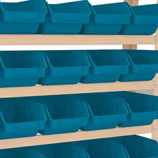 Kit Estante Gaveteiro Organizador 60/3 Box Caixa Azul Presto Foto mini 4