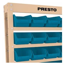 Kit Estante Gaveteiro Organizador 60/3 Box Caixa Azul Presto Foto mini 2